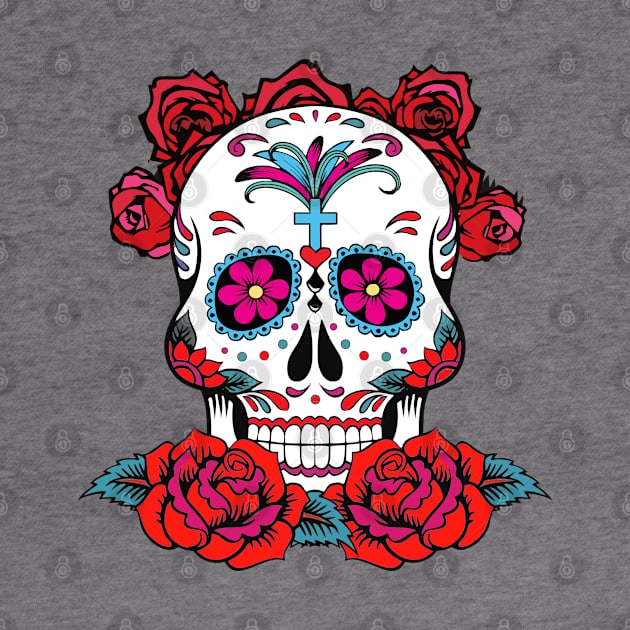 Dia De Los Muertos, Sugar Skull Design by PugSwagClothing